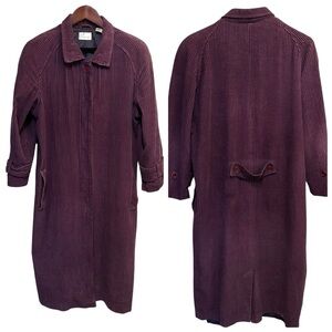 Vintage Corduroy Lined Trench Style Jacket M